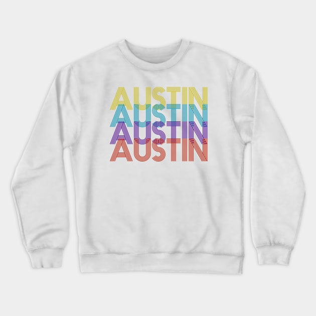 Austin Retro Crewneck Sweatshirt by djhyman